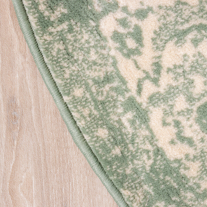 Tapis vintage rond - Wonder Vert - 4