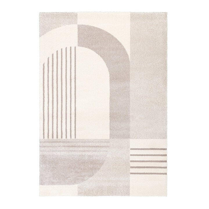 Tapis à poils longs - Serene Shapes Crème - 1