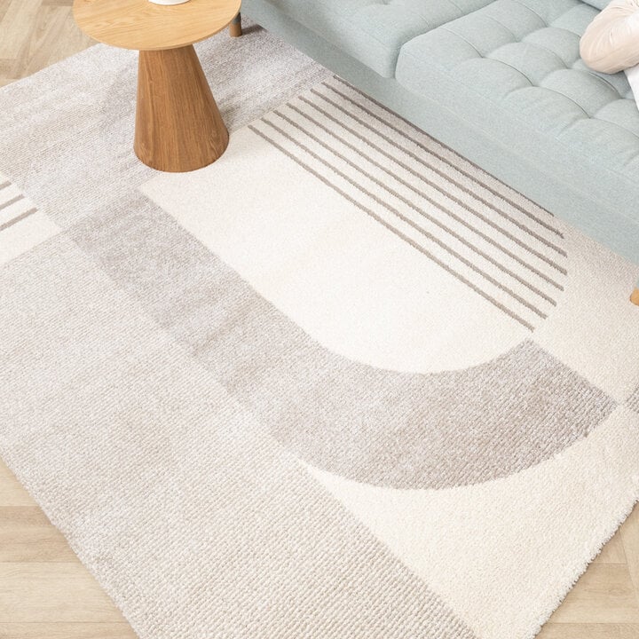 Tapis à poils longs - Serene Shapes Crème - 4