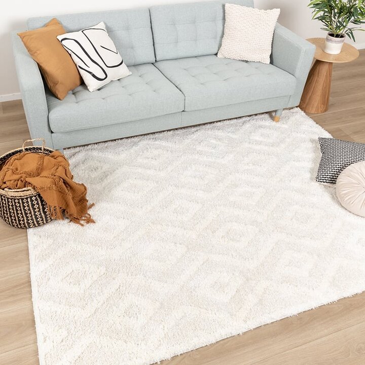 Tapis moderne intérieur et extérieur - Lova Diamond Crème