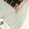 Tapis d'extérieur rond - Summer Oriental Menthe - thumbnail 4