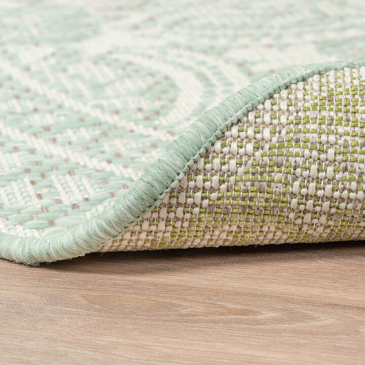 Tapis d'extérieur rond - Summer Oriental Menthe - 6