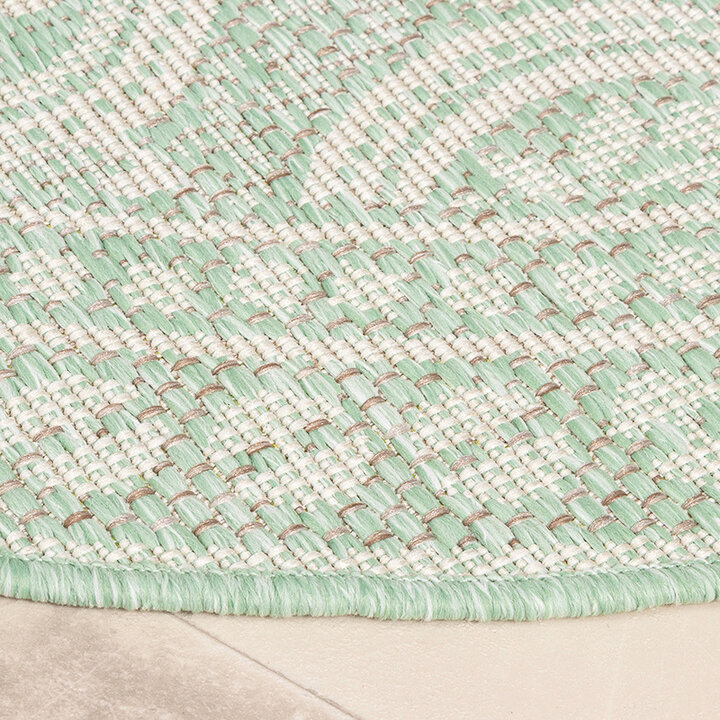 Tapis d'extérieur rond - Summer Oriental Menthe - 8