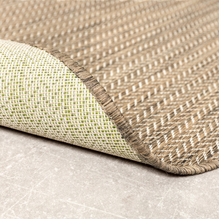 Tapis d'extérieur rond - Malta Arrow Naturel - 7
