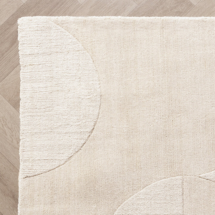 Tapis en laine - Giselle Circles Blanc - 5