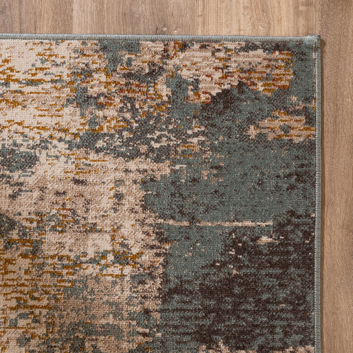 Tapis moderne - Bush Turquoise/Crème - 5