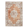 Tapis ovale à poils longs - Santo Medaillon Terracotta - thumbnail 1