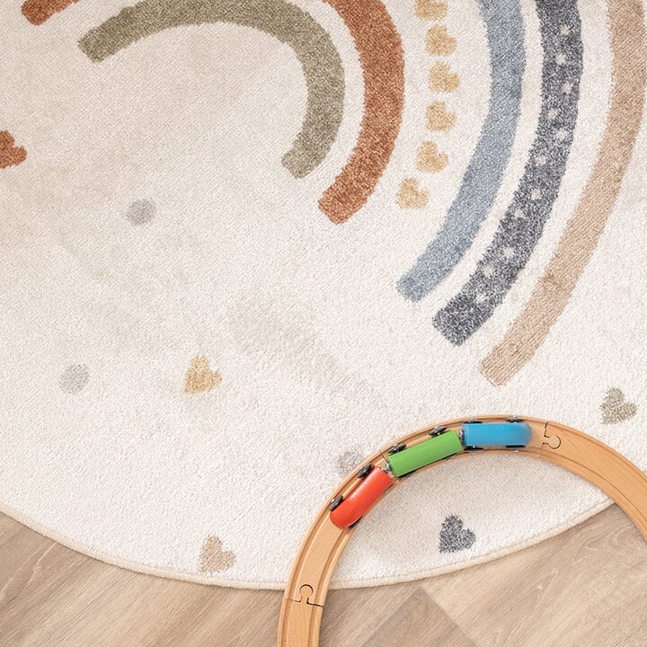 Tapis rond en jute pour l'extérieur - Ravi Rainbow Multicolore - 2