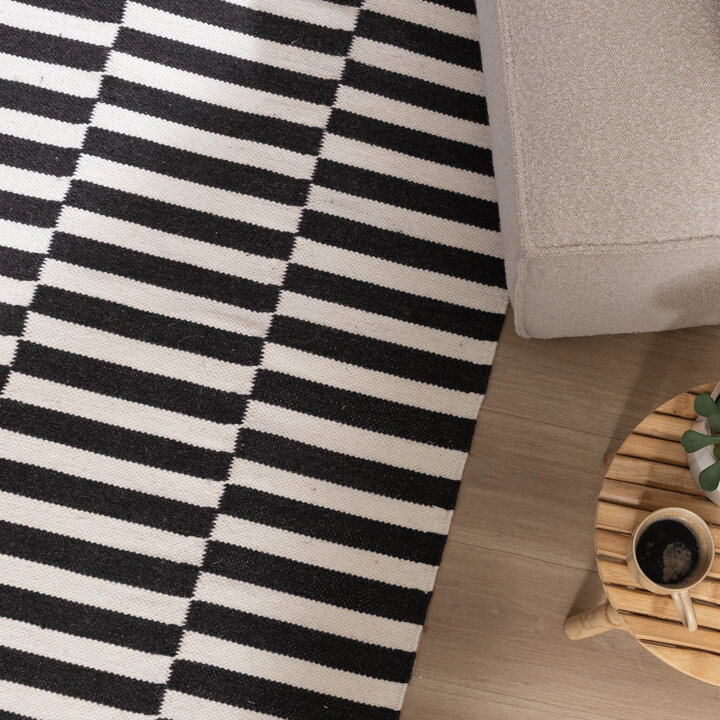 Couloir lavable - Dazzle Blocks Noir/Blanc - 3