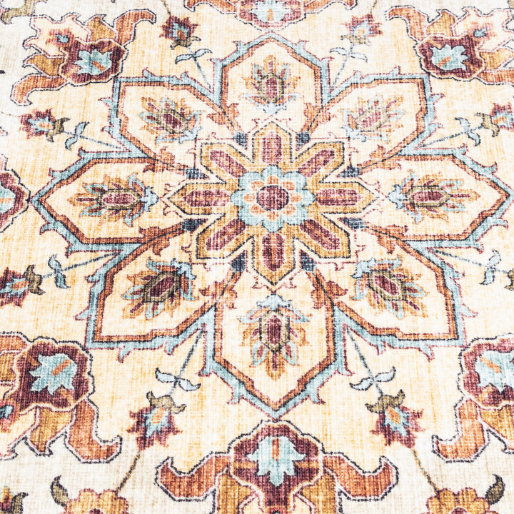 Tapis intérieur et extérieur - Santo Medaillon Bleu Clair - 4
