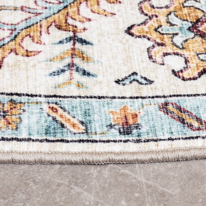 Tapis intérieur et extérieur - Santo Medaillon Bleu Clair - 6