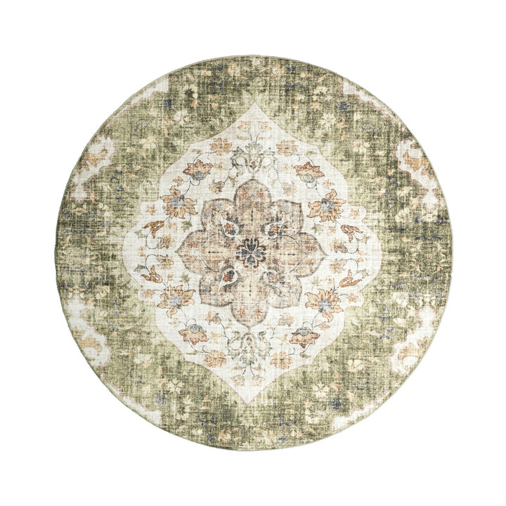 Tapis intérieur et extérieur - Santo Mandala Vert - 1