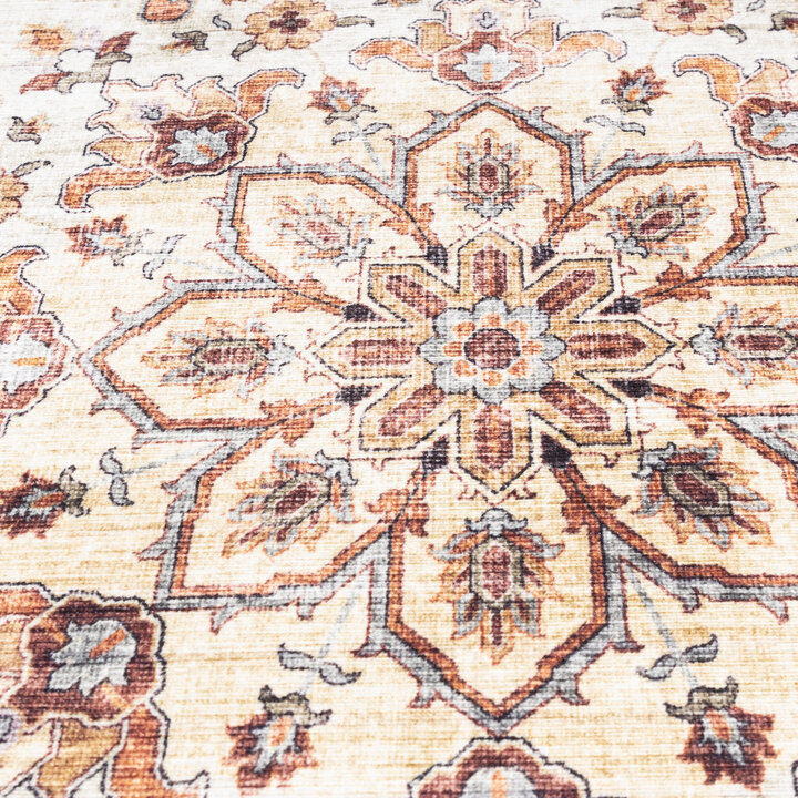 Tapis intérieur et extérieur - Santo Medaillon Terracotta - 4