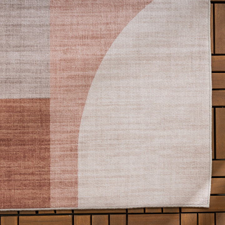 Tapis d'extérieur - Groovy Shapes Crème/Terracotta - 4
