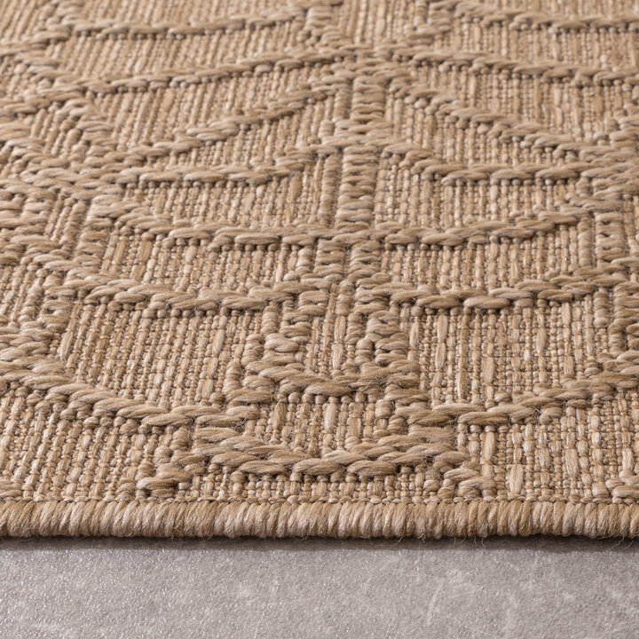 Tapis en sisal - Dunes Mandala Marron - 5
