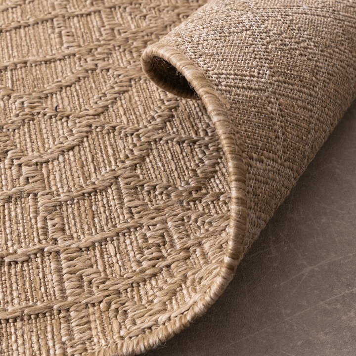 Tapis en sisal - Dunes Mandala Marron - 6