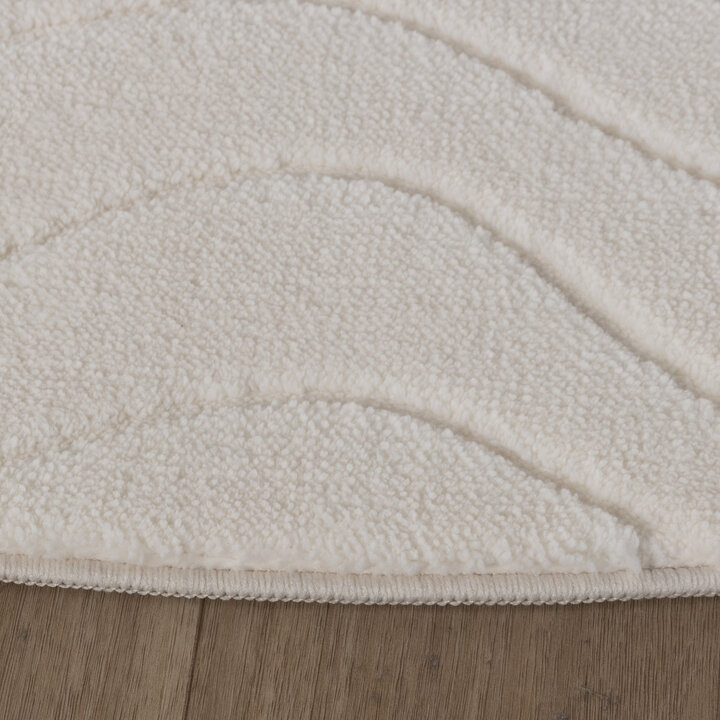 Tapis marbré - Charm Waves Blanc - 6