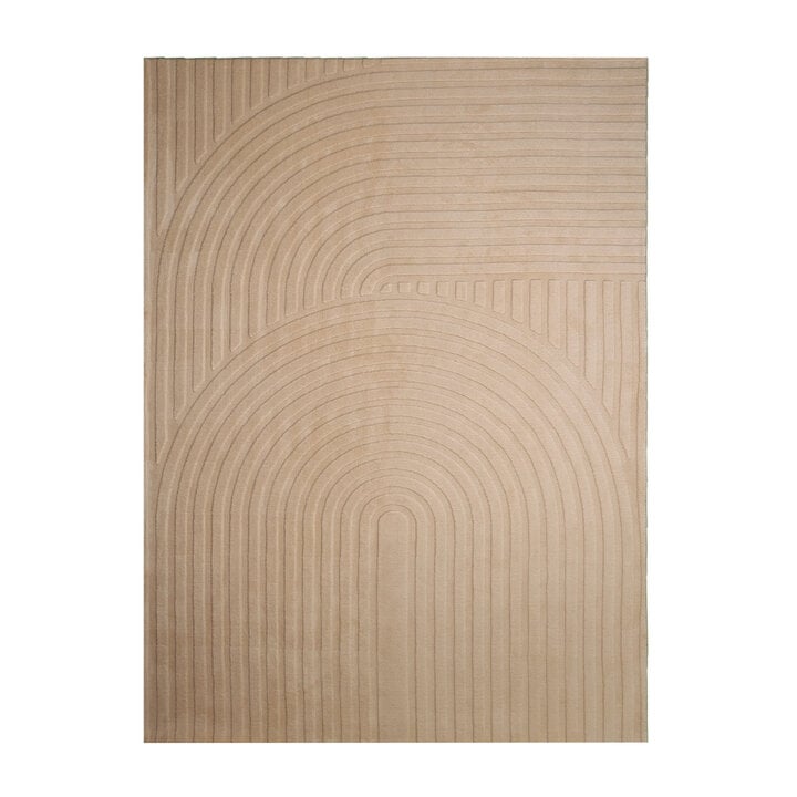 Tapis moderne intérieur et extérieur - Charm Curves Beige - 1