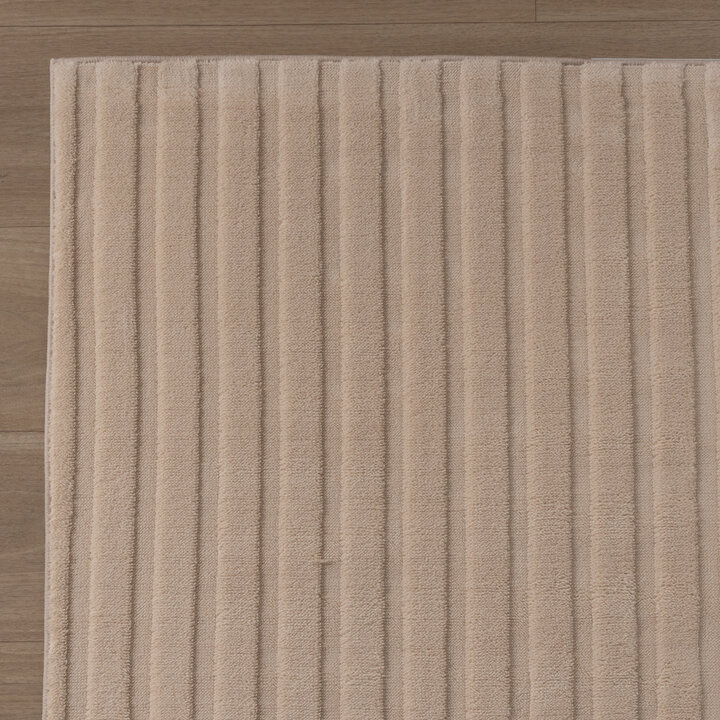 Tapis moderne intérieur et extérieur - Charm Curves Beige - 5