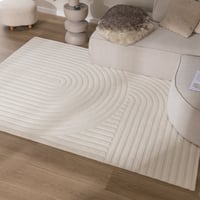 Tapis scandinave - Charm Curves Blanc