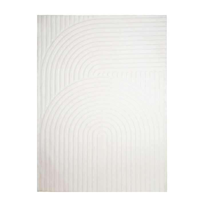 Tapis moderne intérieur et extérieur - Charm Curves Blanc - 1