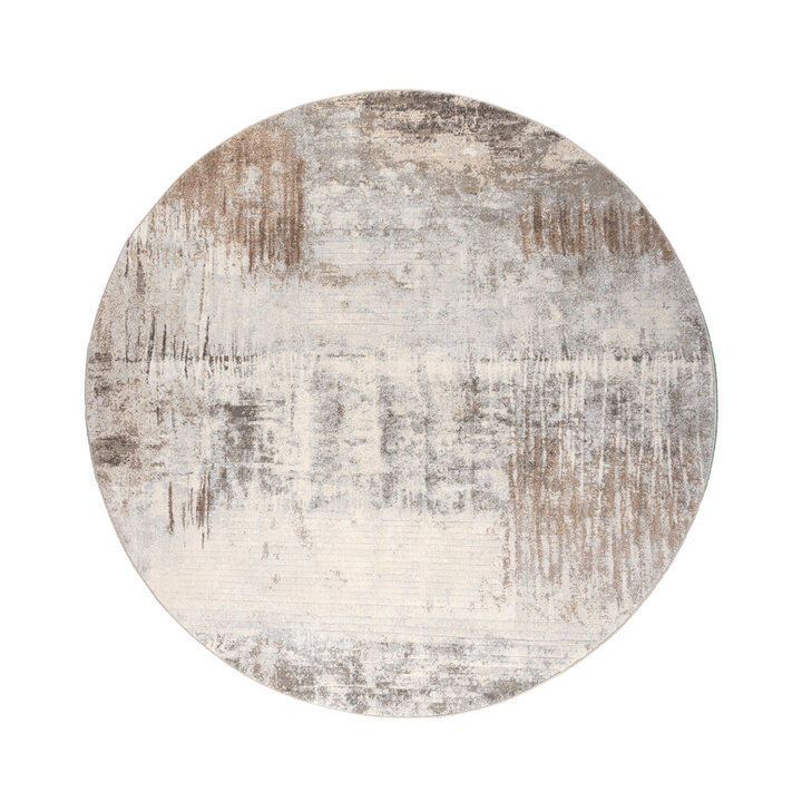 Tapis rond - Xavier Scratch Taupe/Gris - 1
