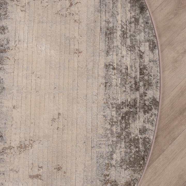 Tapis rond - Xavier Scratch Taupe/Gris - 4