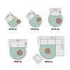 Sous-tapis antidérapant rond - Xavier Scratch Taupe/Gris - thumbnail 7