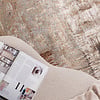 Sous-tapis antidérapant rond - Xavier Scratch Taupe/Rouge - thumbnail 2