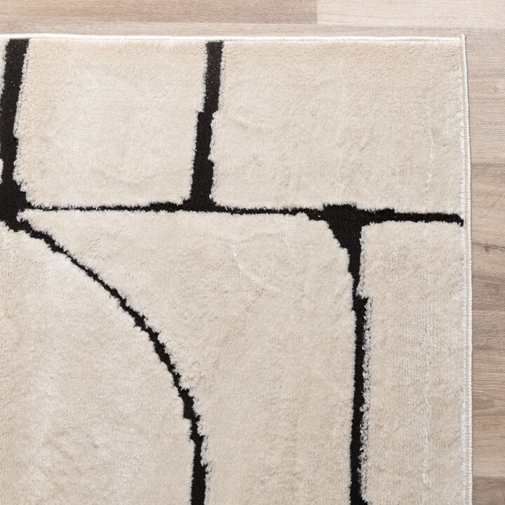 Tapis d'extérieur - Yori Blocks Crème/Noir - 5