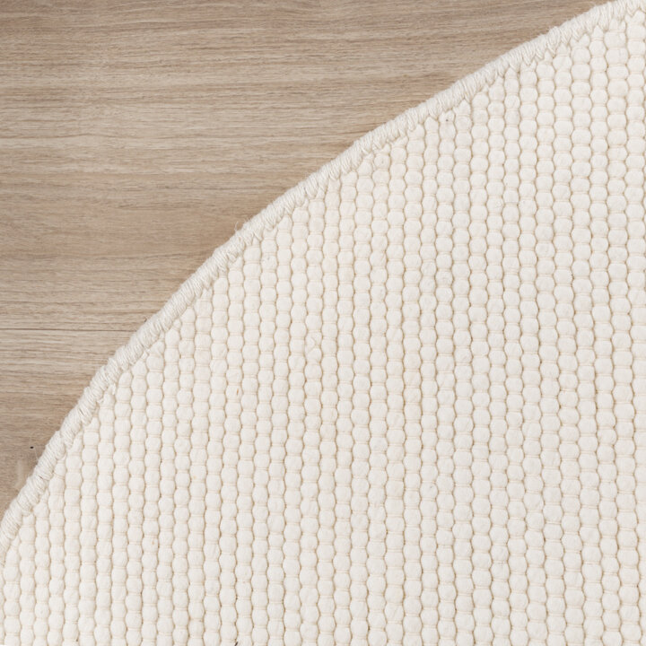 Tapis ovale en laine - Feline Blanc - 5