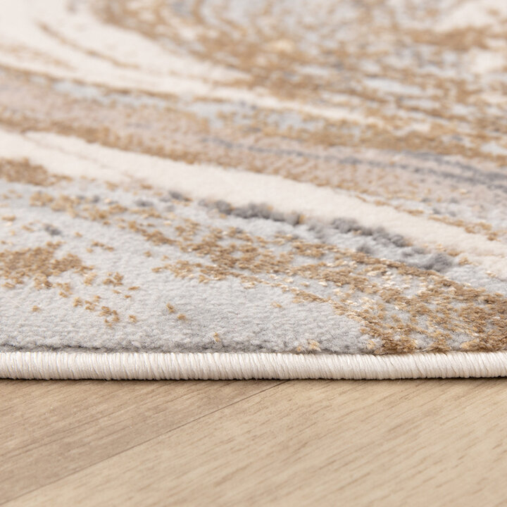 Tapis organique en laine - Leonore Noce Crème/Marron - 5