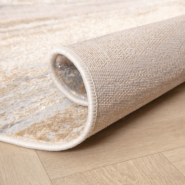 Tapis organique en laine - Leonore Noce Crème/Marron - 6