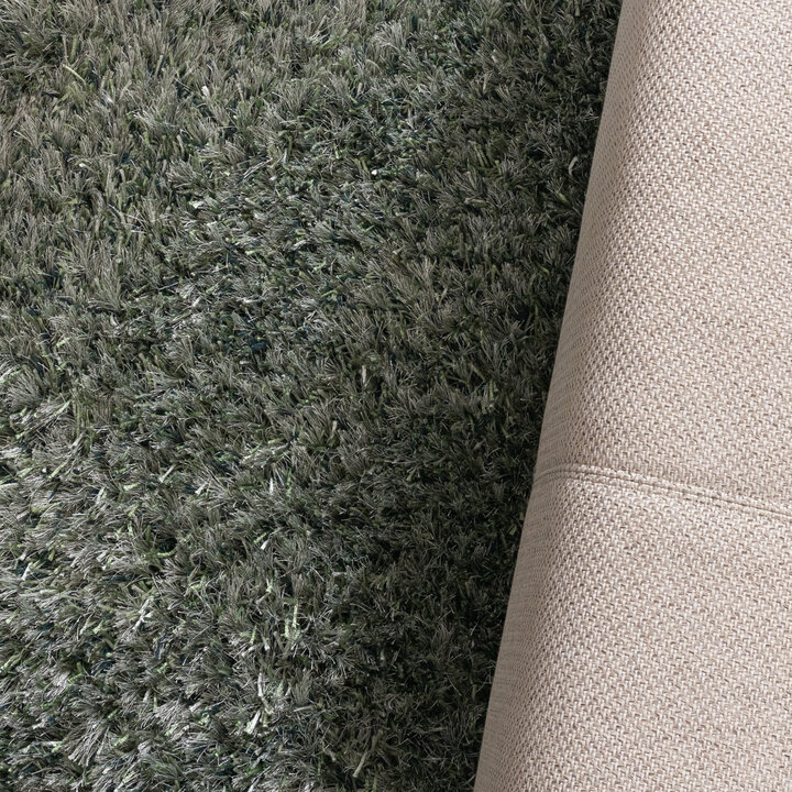 Tapis shaggy ovale - Grace Vert - 2