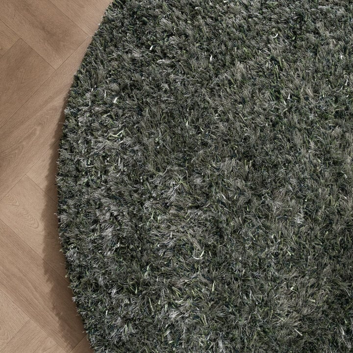 Tapis shaggy ovale - Grace Vert - 4