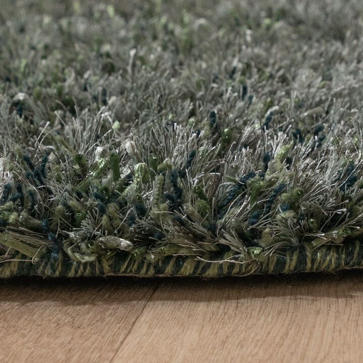 Tapis shaggy ovale - Grace Vert - 5