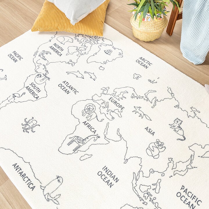 Tapis pour enfants - Globe Crème - 2