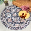 Tapis vintage rond - Imagine Oriental Bleu - thumbnail