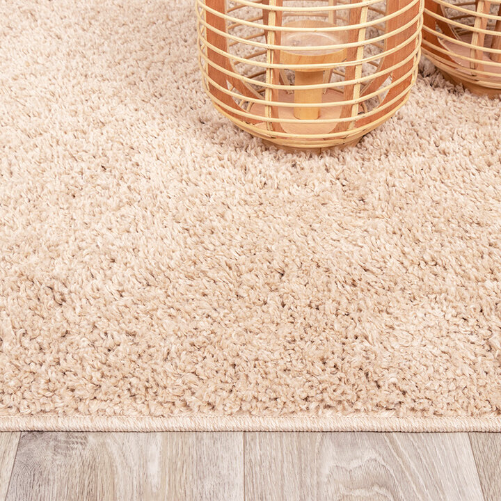 Tapis rond à poils longs - Lofty Beige - 5