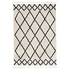 Tapis à poils longs - Grand Diamond Weave Crème/Noir - thumbnail 1
