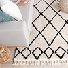 Tapis à poils longs - Grand Diamond Weave Crème/Noir - thumbnail 3