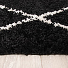 Tapis à poils longs - Grand Lines Noir/Crème - thumbnail 4
