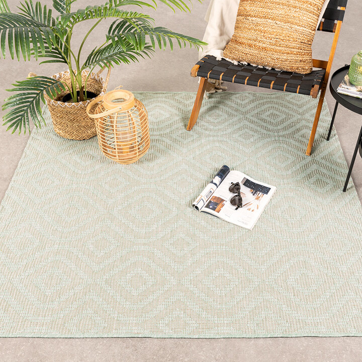 Tapis d'extérieur carré - Summer Retro Menthe - 3