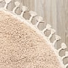Tapis rond à poils longs - Lofty Fringe Beige - thumbnail 4