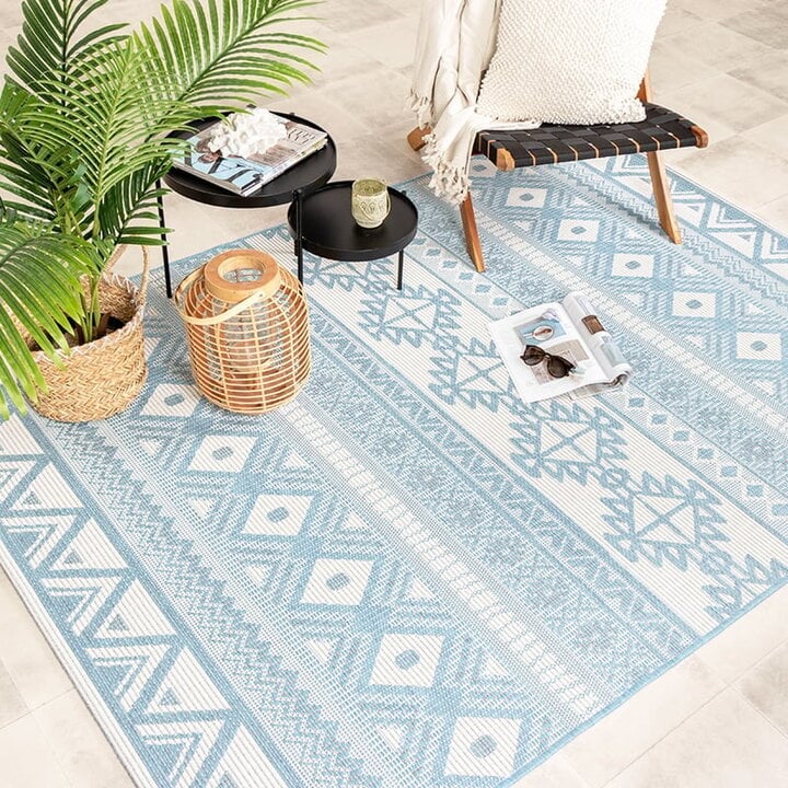 Tapis d'extérieur - Summer Beyond Bleu Clair
