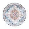 Tapis vintage rond - Azara Bleu Clair - thumbnail 1