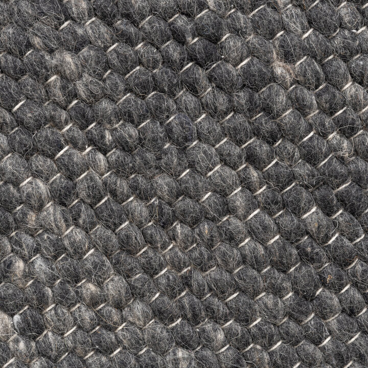 Tapis en laine rond - Feline Anthracite/Mélangé - 4