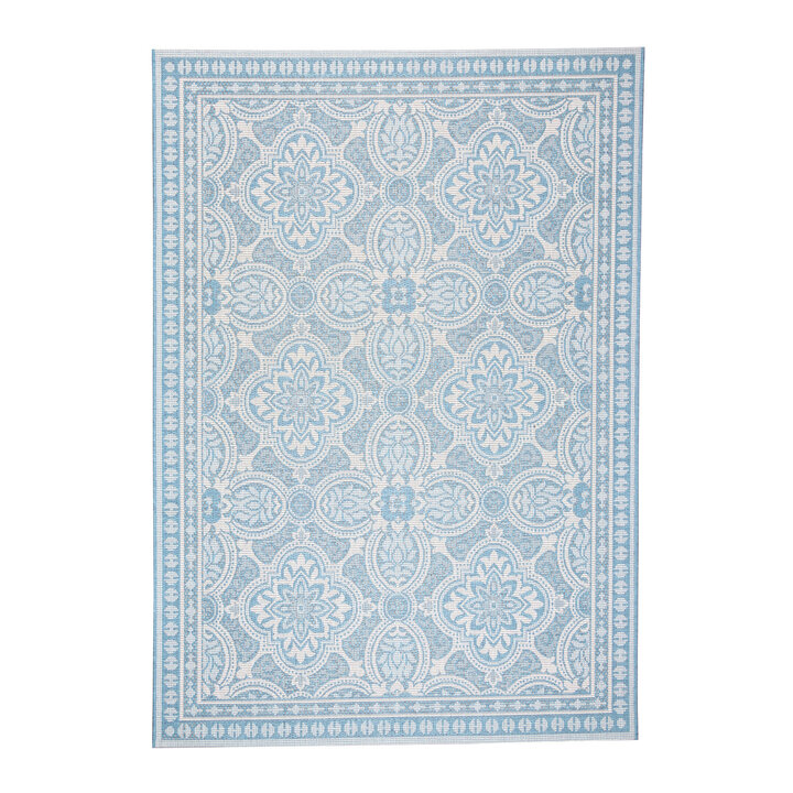 Tapis d'extérieur - Summer Oriental Bleu Clair - 1