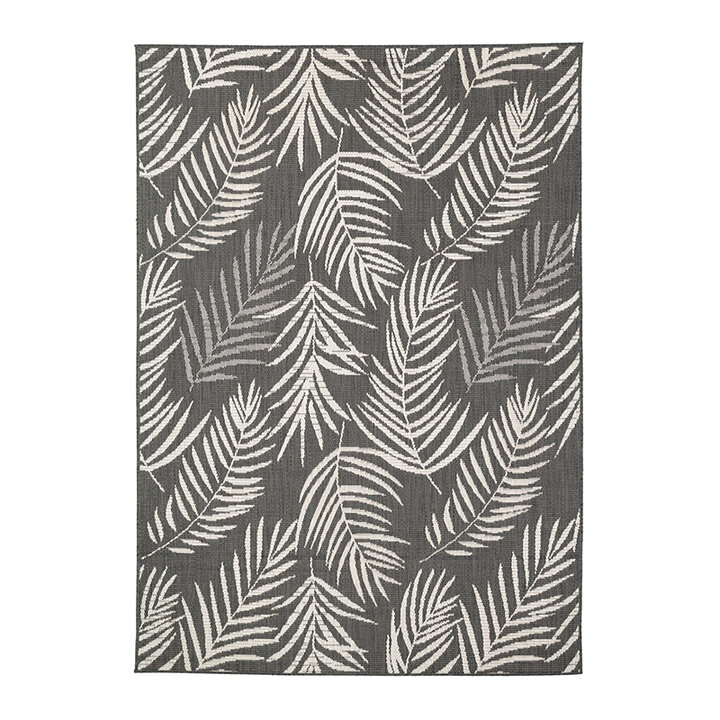 Tapis d'extérieur - Malta Leaves Noir - 1