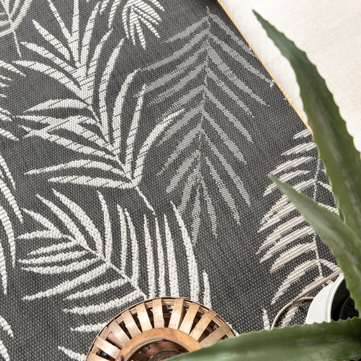 Tapis d'extérieur - Malta Leaves Noir - 3